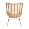 Baxton Studio Colorado Modern Bohemian Natural Brown Rattan and Black Metal Accent Chair 224-13131-ZORO - alternate 7